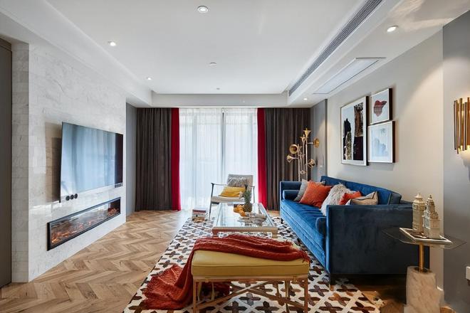 现代风的家居设计大胆的色彩搭配漂亮又时尚值得借鉴和学习(图2)