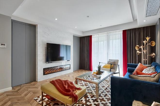 现代风的家居设计大胆的色彩搭配漂亮又时尚值得借鉴和学习(图4)