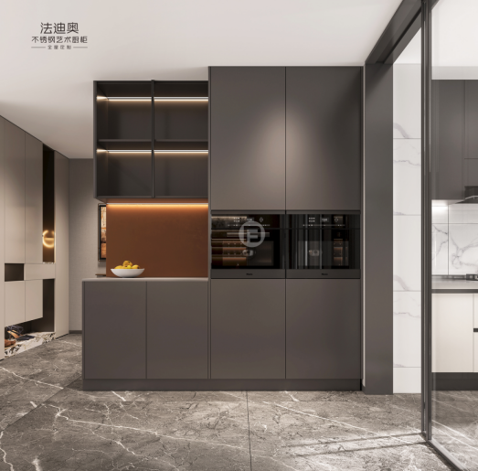 法迪奥全案设计系列不锈钢轻奢定制打造都市平层全屋交付天花板(图4)