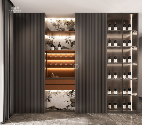 法迪奥全案设计系列不锈钢轻奢定制打造都市平层全屋交付天花板(图2)