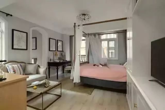 47平单身公寓美式风装修独立书房尽享幸福时光！