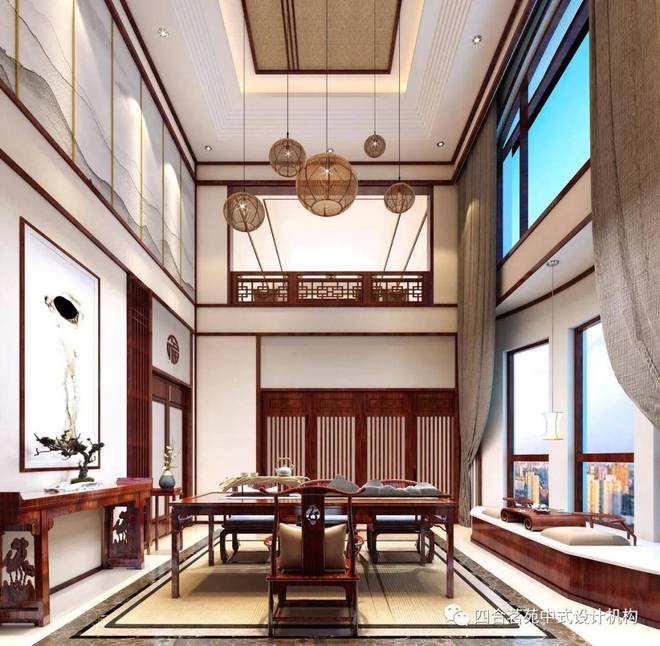 刘毅总茶室新中式设计展现空间美感(图2)