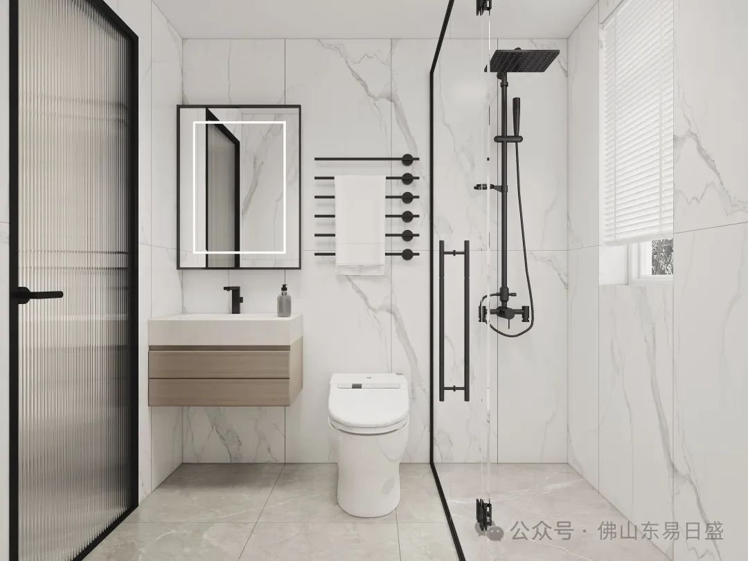 【东田丽园】125平方米简约风设计小户型显大首选黑白灰!(图11)