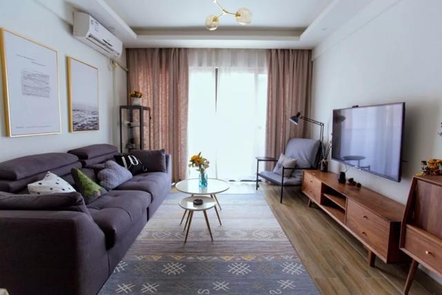 客厅选窗帘简单的纯色自然舒适又耐看可以照着买(图3)