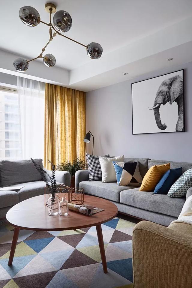 客厅选窗帘简单的纯色自然舒适又耐看可以照着买(图4)