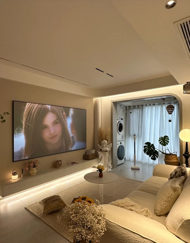 西安小夫妻的新家火出圈电视墙设计让人眼前一亮家居品味大揭秘！(图2)