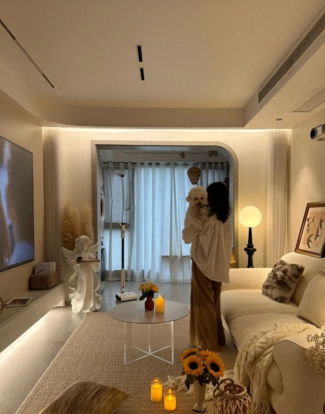 西安小夫妻的新家火出圈电视墙设计让人眼前一亮家居品味大揭秘！