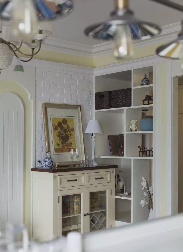 小清新的美式风小户型客厅沙发背后就应该这样设计！(图3)