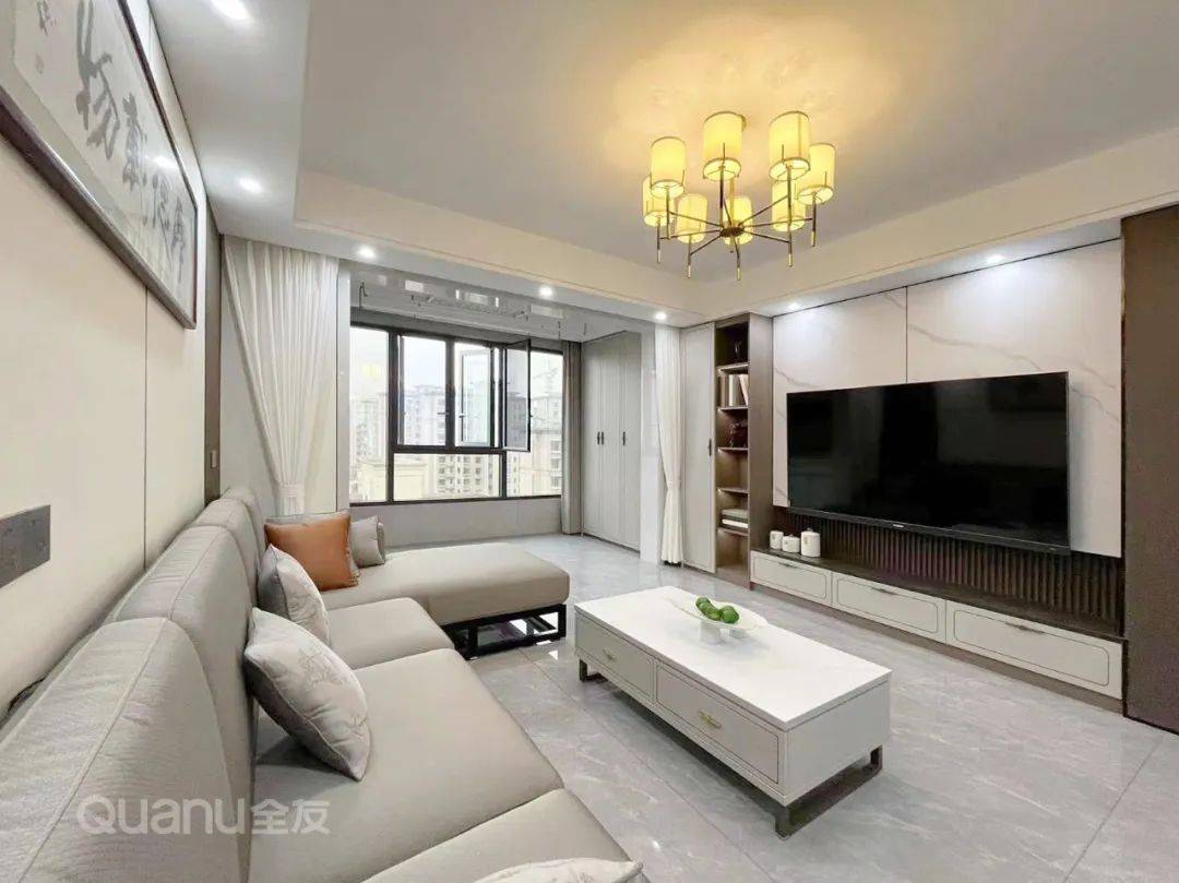 全友样板间案例135㎡简雅新中式一眼爱上东方美学!(图2)