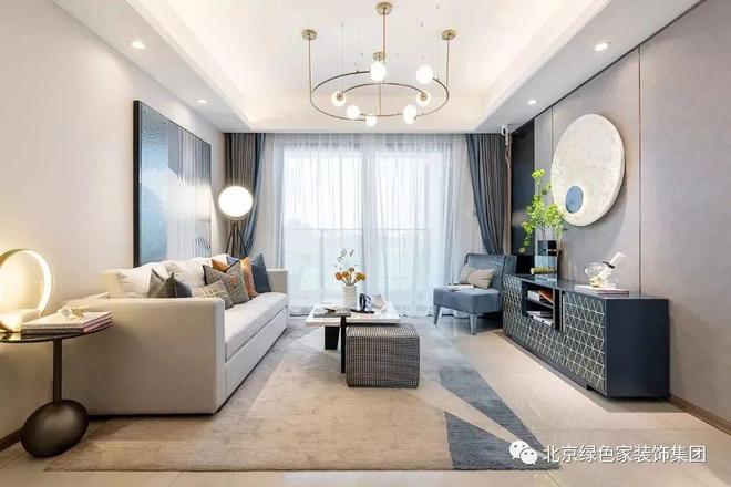 kaiyun网站：绿色家装饰｜125㎡轻奢风装修精致舒适！(图2)