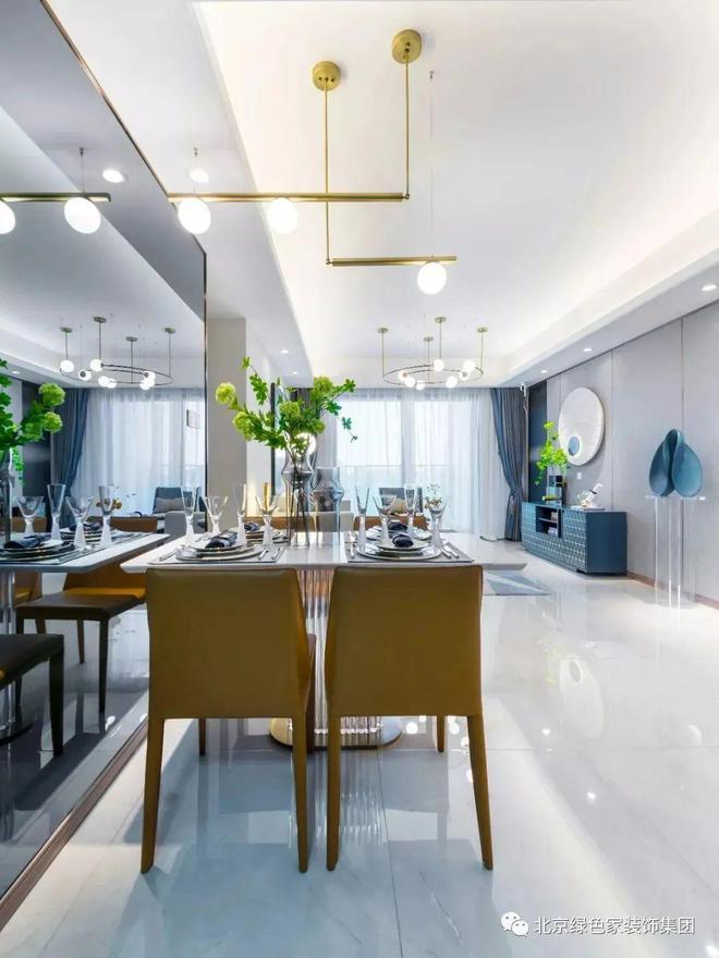 kaiyun网站：绿色家装饰｜125㎡轻奢风装修精致舒适！(图5)