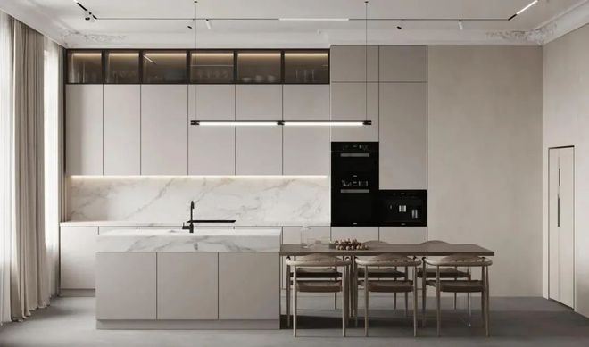 惊艳！自带高级感的厨房橱柜设计！