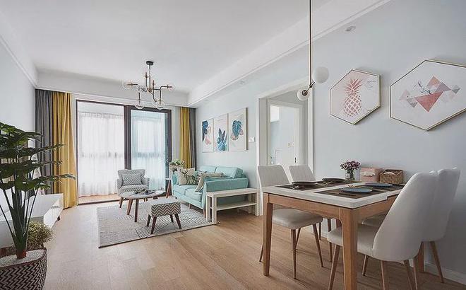 78平北欧二居小清新配色打造令人心动的温馨小窝(图4)