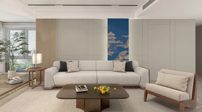 kaiyun入口：千年舟6款客厅背景墙一键get装修灵感