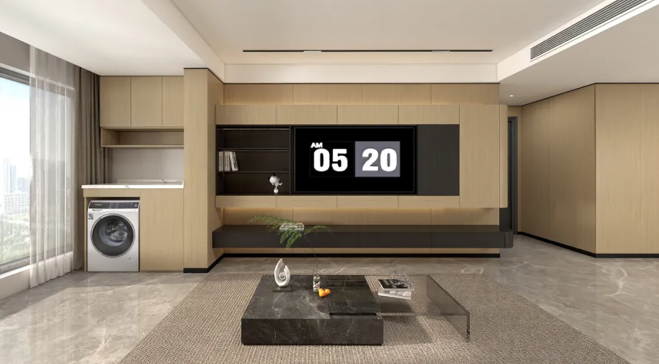 kaiyun入口：千年舟6款客厅背景墙一键get装修灵感(图4)