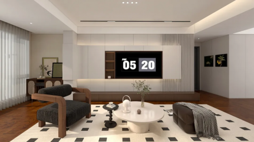 kaiyun入口：千年舟6款客厅背景墙一键get装修灵感(图6)