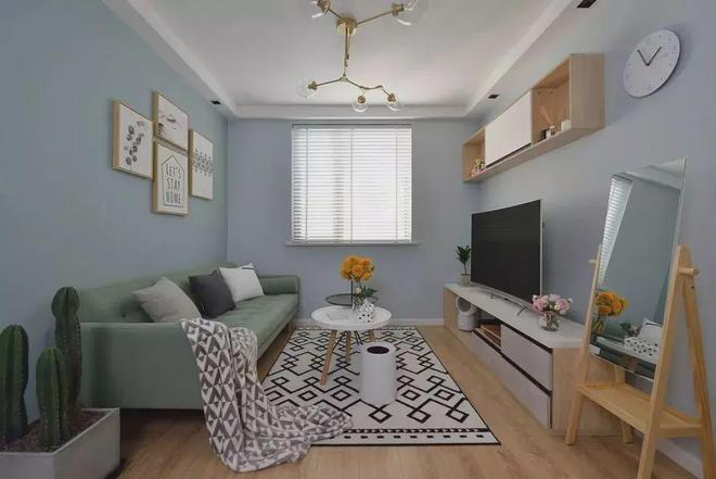 60㎡简约小户型文艺软装打造舒适惬意生活空间！(图3)
