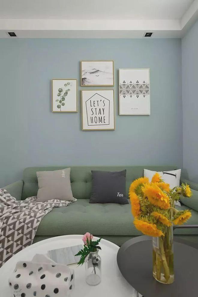 60㎡简约小户型文艺软装打造舒适惬意生活空间！(图4)