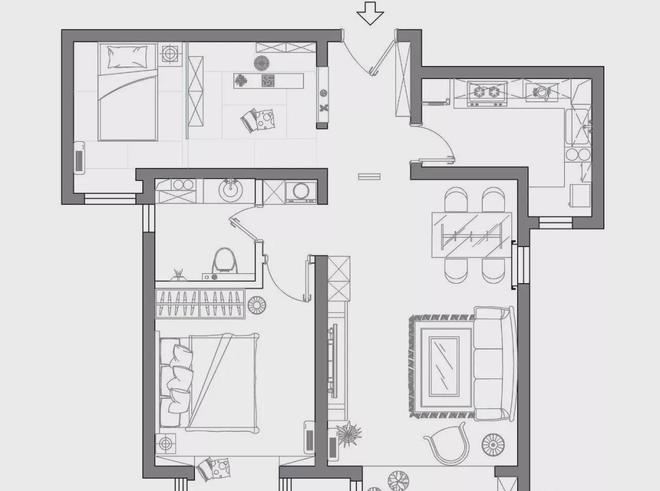 kaiyun网站：88㎡二居小户型设榻榻米茶室尽享宁静雅致品
