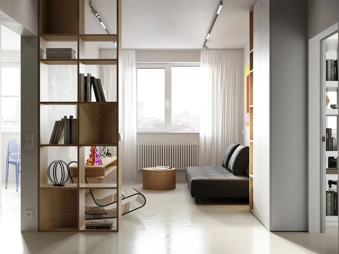 53㎡小户型巧用多功能家具一居变两居