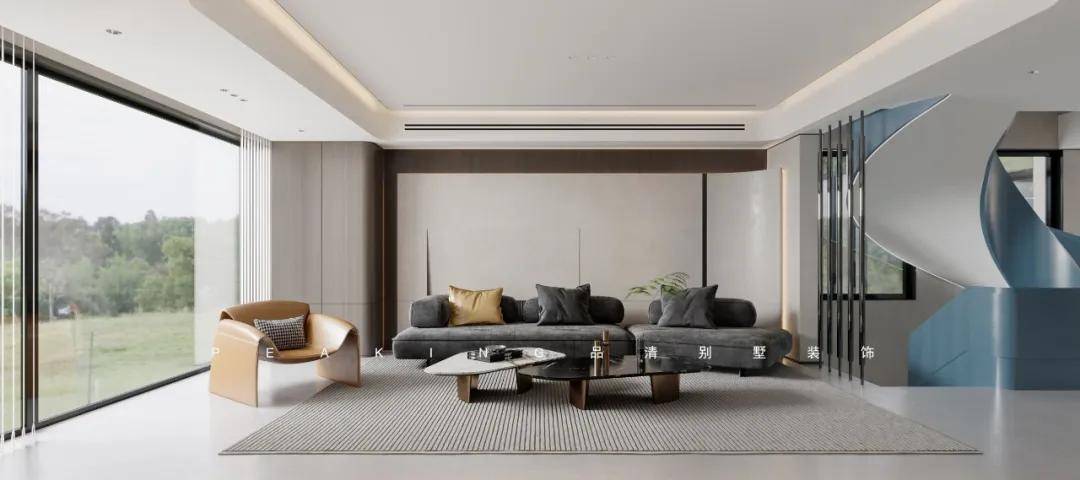 朗郡公馆300㎡现代--取意自然让家充满年轻与活力(图2)