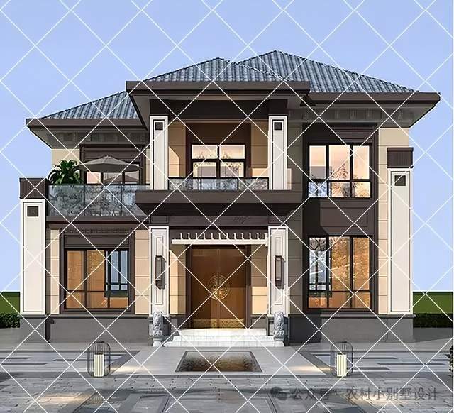 8套豪华农村自建房别墅设计典雅欧式风格光看外观就很气派(图5)