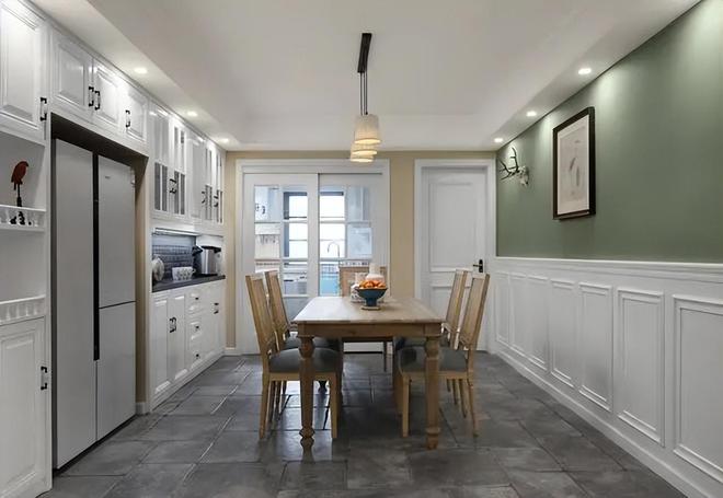 142㎡美式风格装修惊艳眼球炭灰色地砖尽显别样风采(图5)