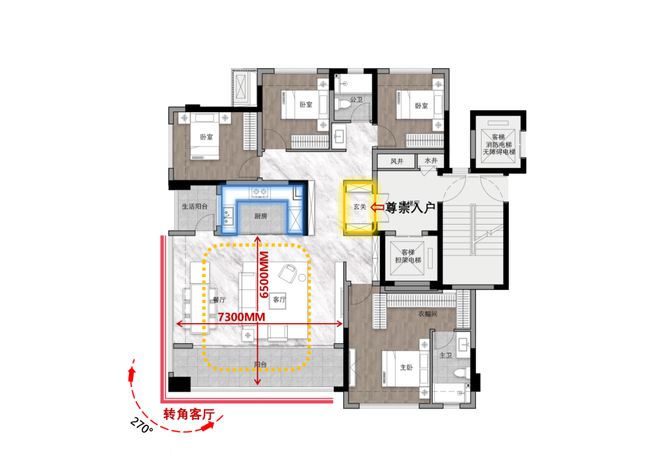 成都也有得房率近100%的项目了！全系私梯入户(图4)