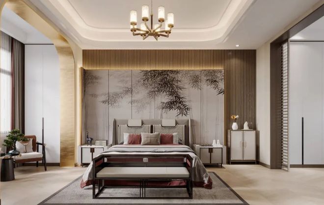 福建布加尼新材料全屋整装设计打造温馨休息空间。(图3)