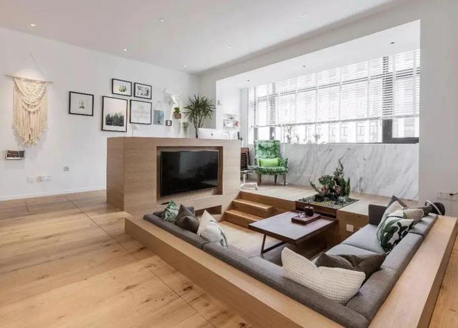 如果我有个大户型客厅一定要设计下沉式！太美了(图11)