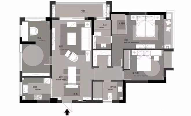 130㎡新房从通风到入住越看越喜欢一开门就美醉了！