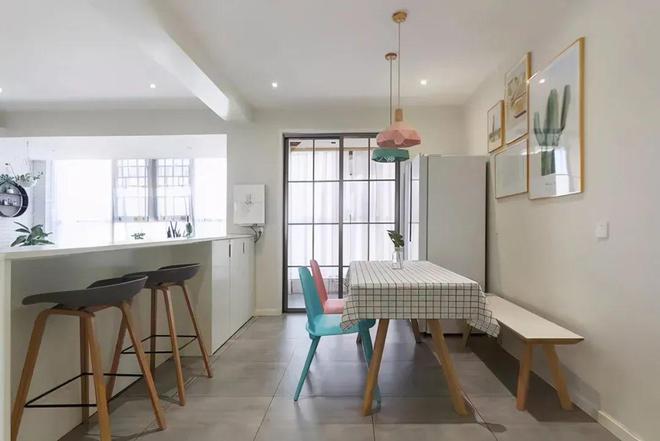 107㎡北欧风简洁干净的硬装配合舒适软装显得落落大方(图3)