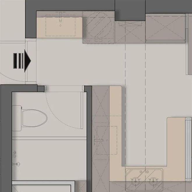 32平极限公寓！竟能容纳三张床！你绝对想不到的布局！(图4)