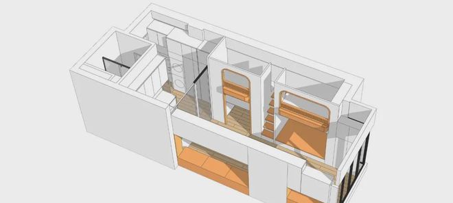 32平极限公寓！竟能容纳三张床！你绝对想不到的布局！(图3)