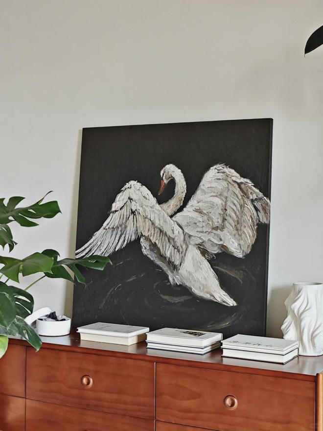 家中挂字画的技巧装饰画搭配室内配色方案软装设计(图5)