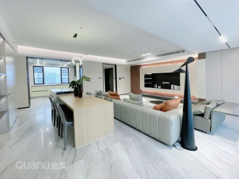 全友家居案例丨112㎡现代三居背景墙设计太惊艳！(图5)