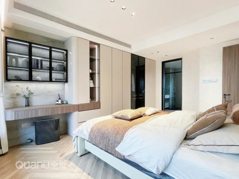 全友家居案例丨112㎡现代三居背景墙设计太惊艳！(图9)