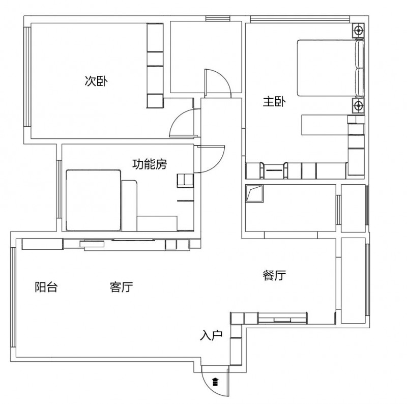 全友家居案例丨105㎡简约风衣柜巧做次净衣区！