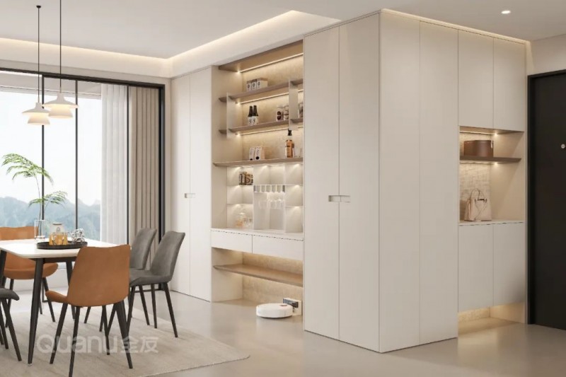 全友家居案例丨105㎡简约风衣柜巧做次净衣区！(图3)