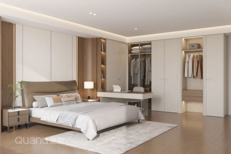 全友家居案例丨105㎡简约风衣柜巧做次净衣区！(图5)