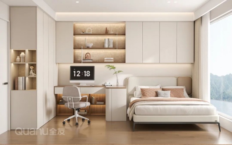 全友家居案例丨105㎡简约风衣柜巧做次净衣区！(图9)