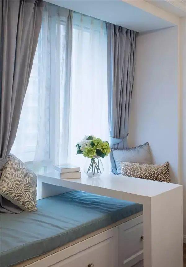 kaiyun网站：130㎡美式风格家居设计独特卧室斗柜与飘窗书房令邻居羡慕不已(图9)