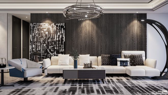 kaiyun入口：全案软装设计案例蓝爵之夜邂逅简奢