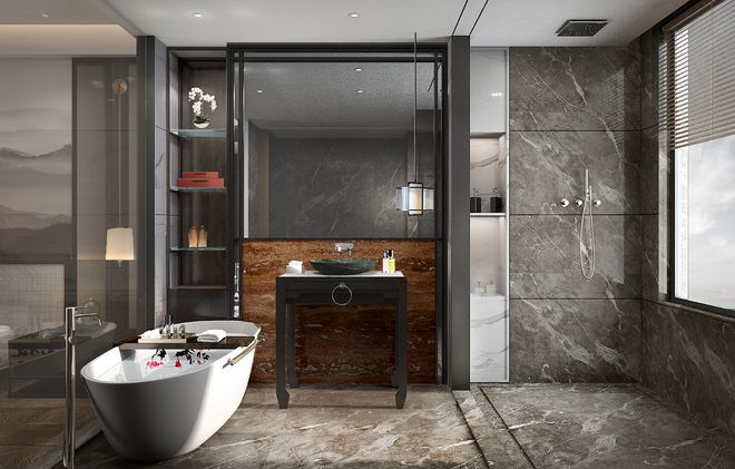 132平新中式一眼即惊艳简单干净又富有设计感的家(图3)