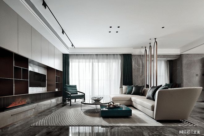 165㎡简约高级灰软装设计沉静内敛又不失新意