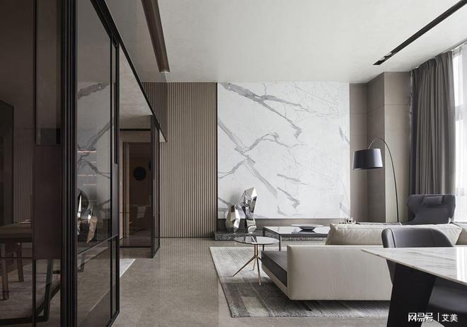 kaiyun入口：210平大平层简约风格软装设计(图2)