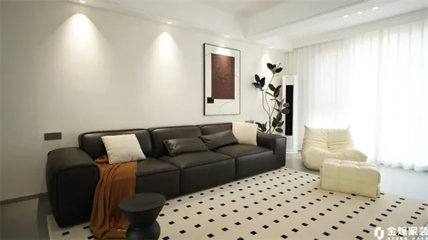 kaiyun：125㎡三居室现代风高级又有格调不用选了我家就要这样装！(图3)