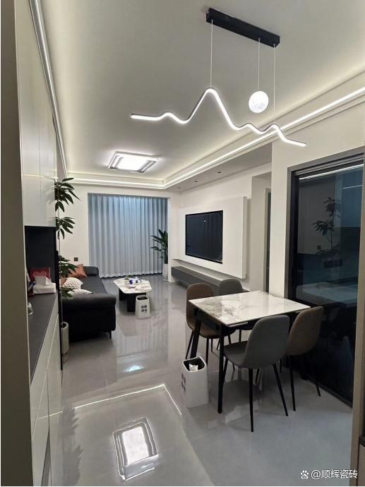 kaiyun网站：顺辉瓷砖·岩板品质装修实例｜简约而不简单的