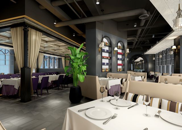 陕西西餐店装修施工西餐厅装修西安厅设计