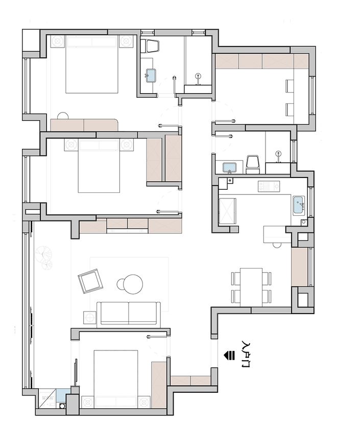 首发｜143㎡简约风私宅令人上头的通透感！(图16)